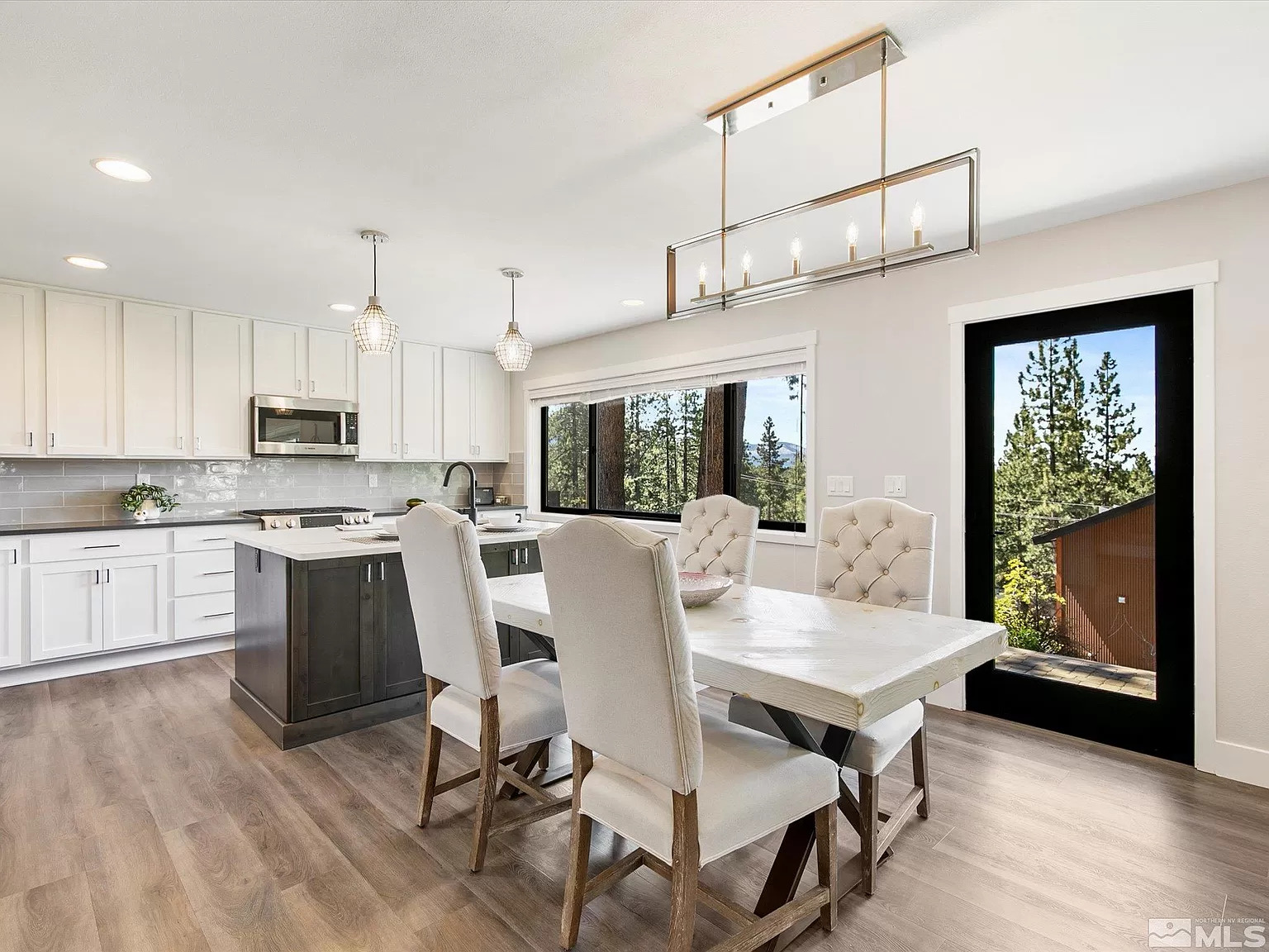 Kitchen & Dining with Window Views